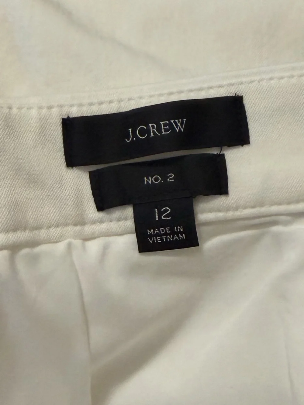 J. Crew No. 2 White Cotton Blend Pencil Skirt